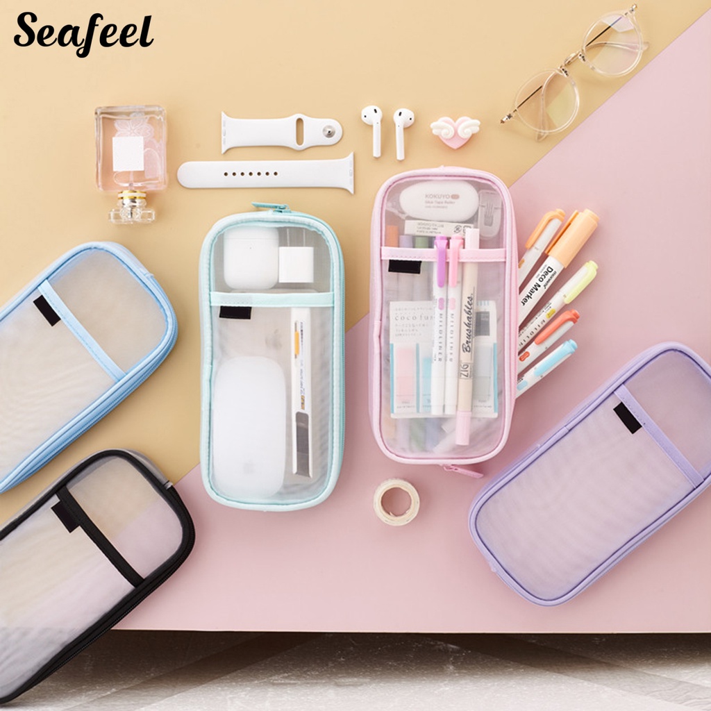 Túi Đựng Bút Trong Suốt Đơn Giản Thời Trang Phong Cách Hàn Quốc