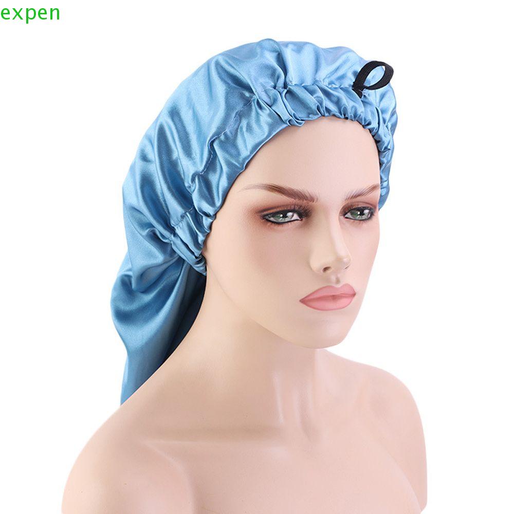 EXPEN Mũ Trùm Đầu Vải Satin Phong Cách Châu Phi Vintage Cho Nữ