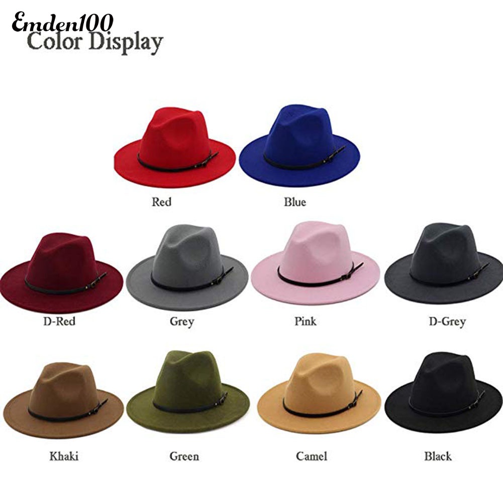 Nón Fedora Màu Sắc Thời Trang Đường Phố Cho Nữ