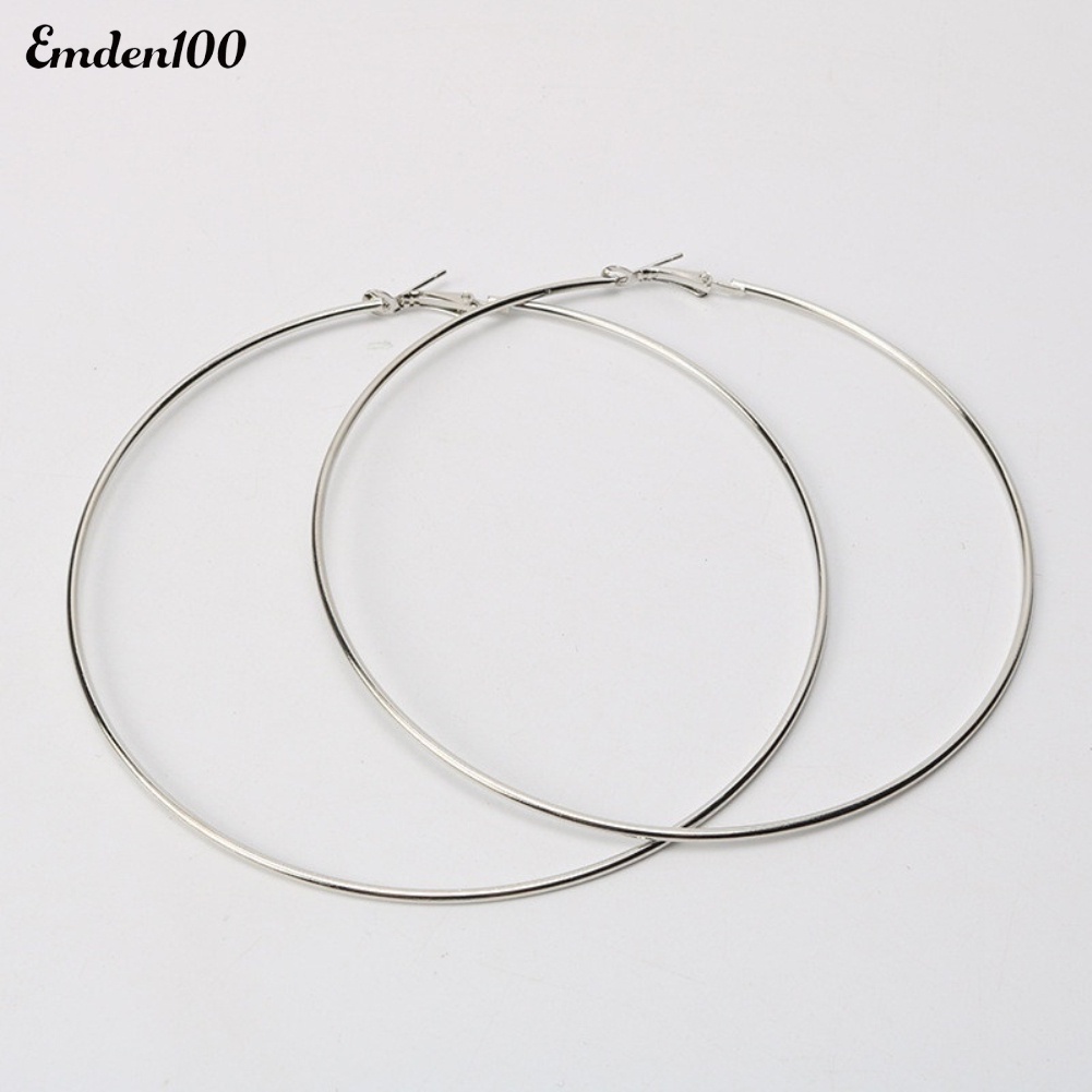 Đôi Khuyên Tai Tròn Rỗng Đơn Giản Thời Trang Cho Nữ