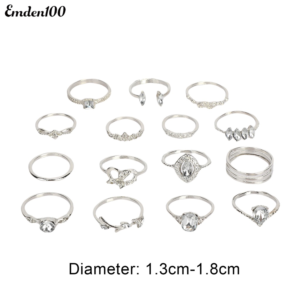 Bộ 15 Nhẫn Nữ Phong Cách Bohemian Xinh Xắn