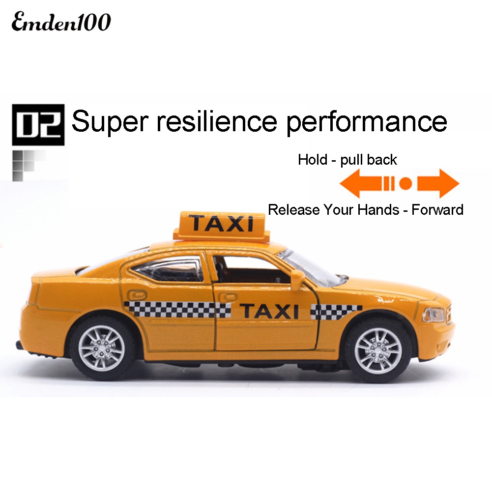 Mô Hình Xe Taxi Emden Emden 1 / 32 Bằng Hợp Kim Có Đèn LED Và Âm Thanh Giáo Dục Cho Bé