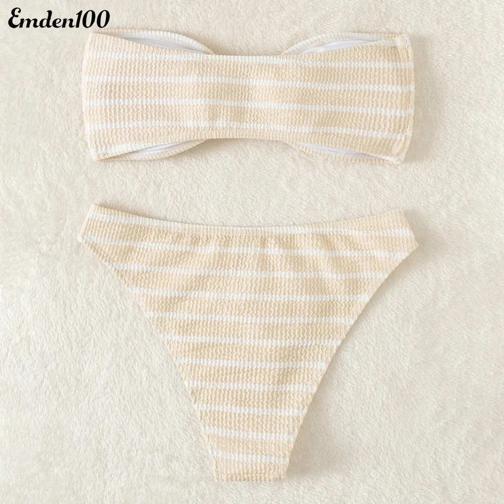 Bộ Bikini 2 Mảnh Hở Lưng Có Mút Đệm Mềm Mại Cho Nữ