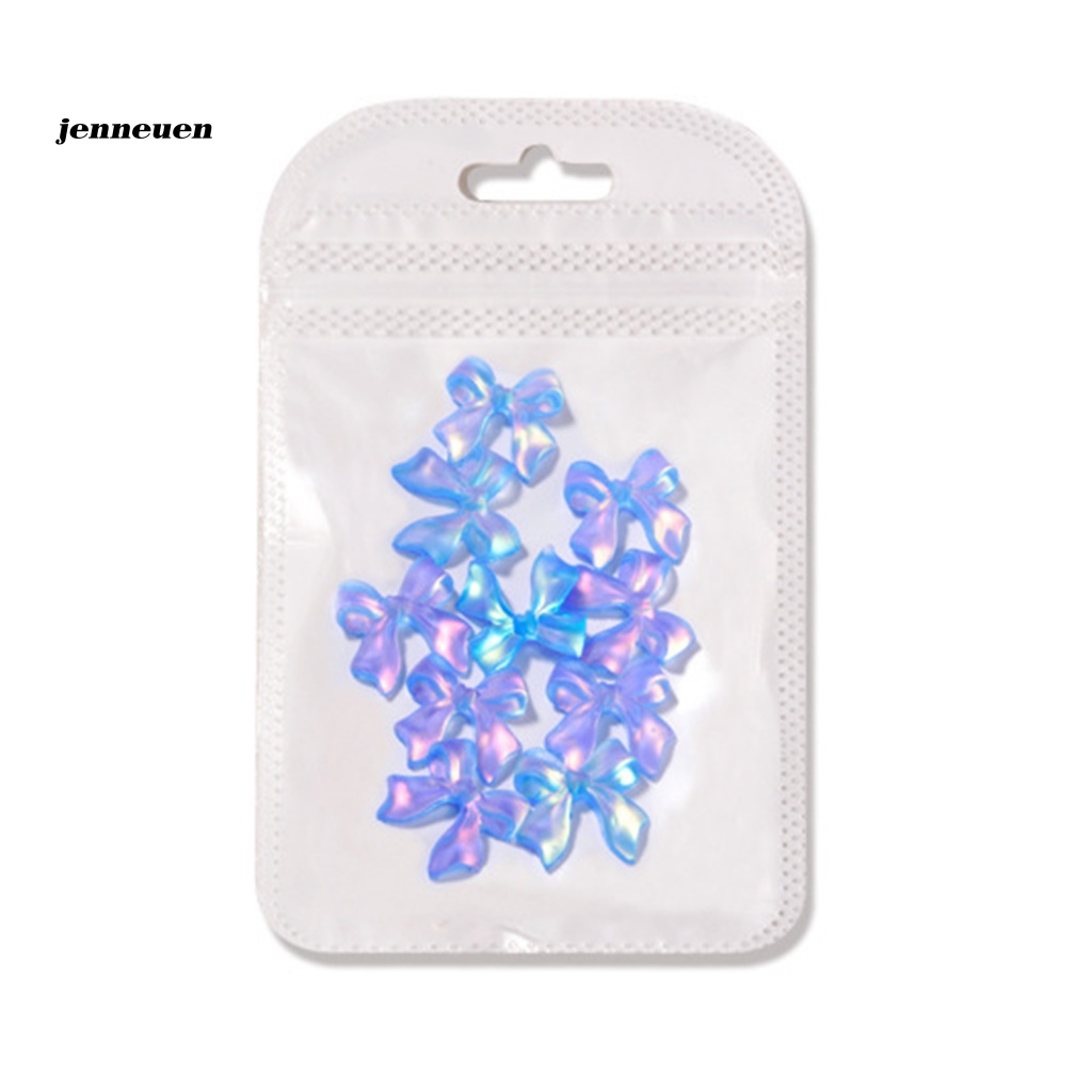 Set 10 Nơ Ruy Băng 3D Lấp Lánh Trang Trí Móng Tay Thời Trang