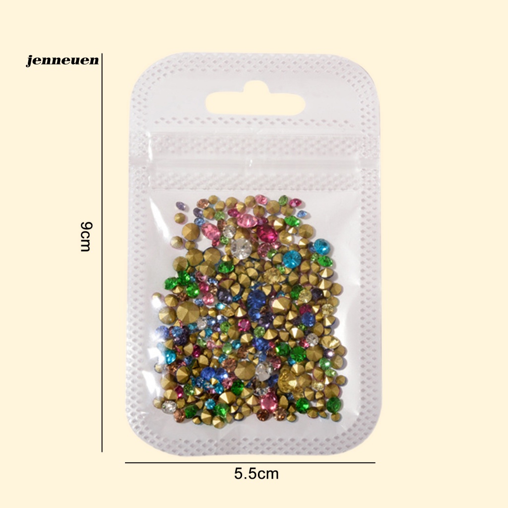 Bộ 300 Đá Đính Trang Trí Móng Tay Nhiều Màu Lấp Lánh