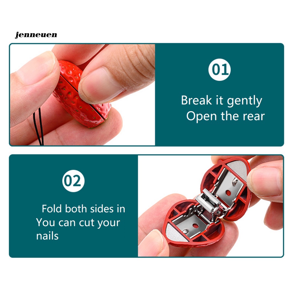 Dụng Cụ Cắt Móng Tay Bằng Thép Không Gỉ Hình Quả Dâu Tây