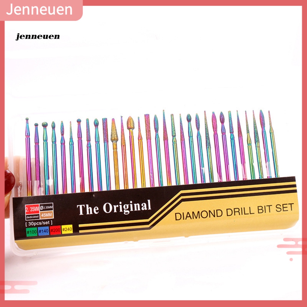 Bộ 30 Đầu Mài Đánh Bóng Móng Tay Chịu Nhiệt Nhiều Màu Sắc