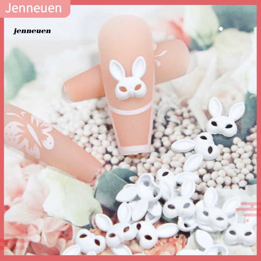 Set 50 Phụ Kiện Trang Trí Móng Nghệ Thuật Hình Thỏ 3D Có Thể Tháo Rời