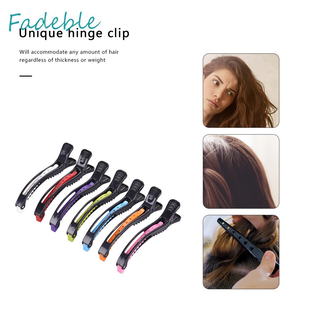 Set 6 Kẹp Nhựa Cố Định Tóc Hai Cổng Thiết Kế Nhỏ Gọn