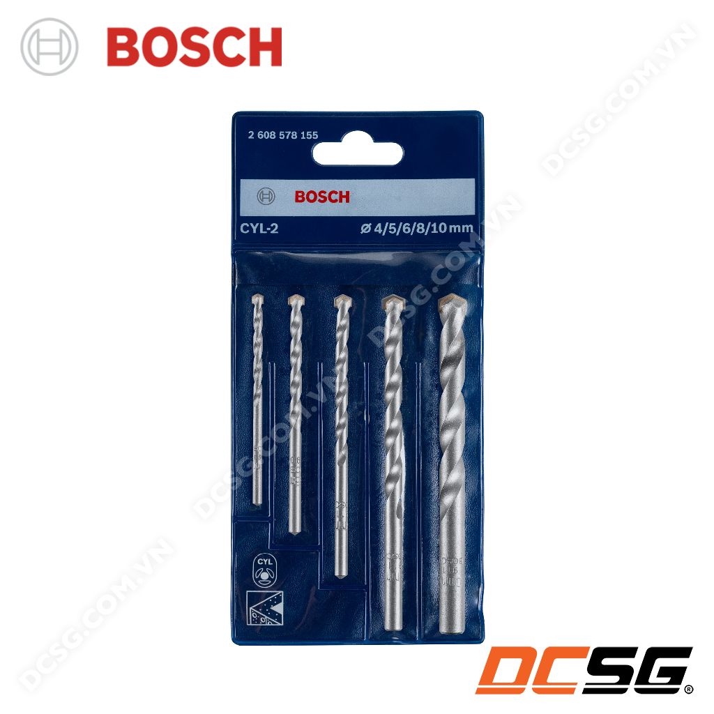 Bộ mũi khoan tường chuôi tròn Concrete CYL-2 Bosch | DCSG