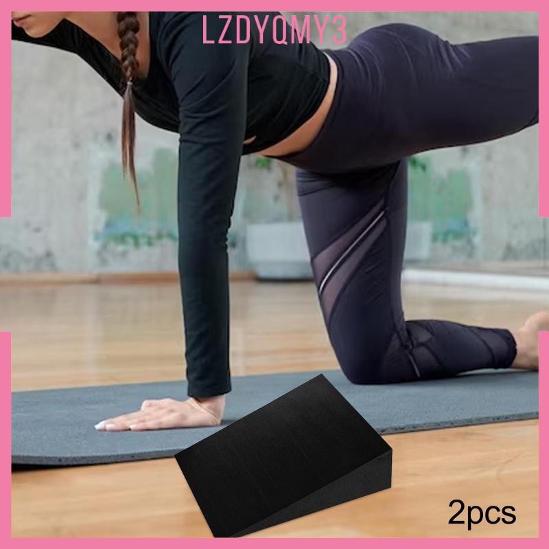 2x yoga wedge blocks, slant board calf stretcher, squat ramp board