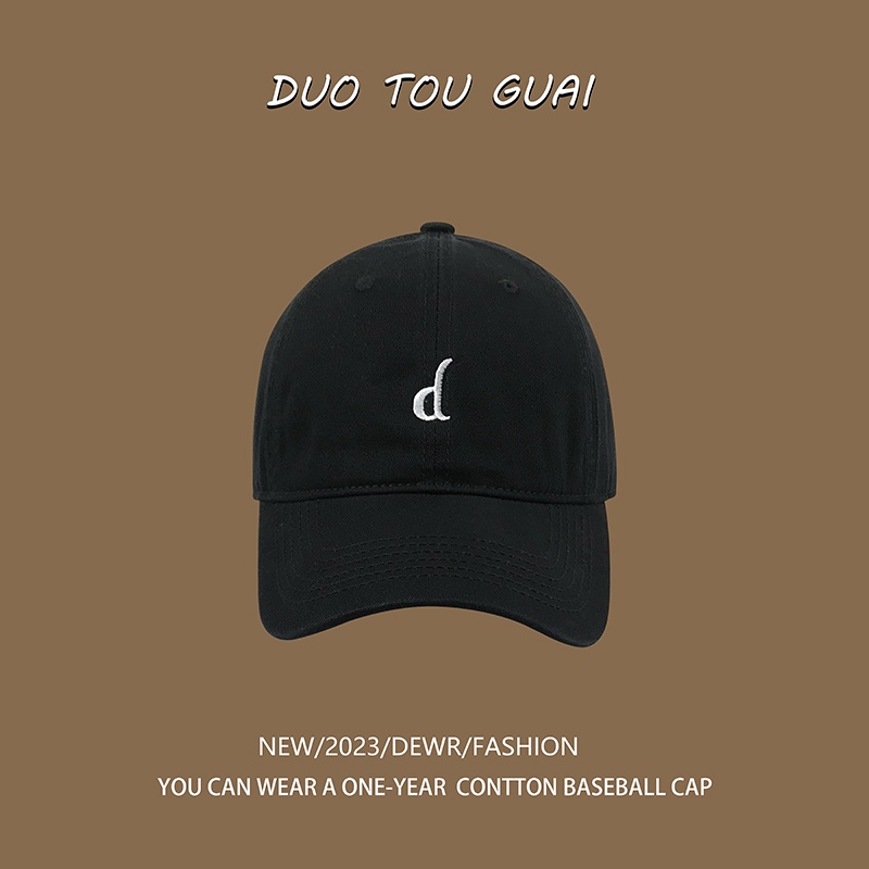 Mũ Lưỡi Trai Mềm Thêu Chữ D Phong Cách Hàn Quốc Thời Trang Xuân Hè Cho Nữ