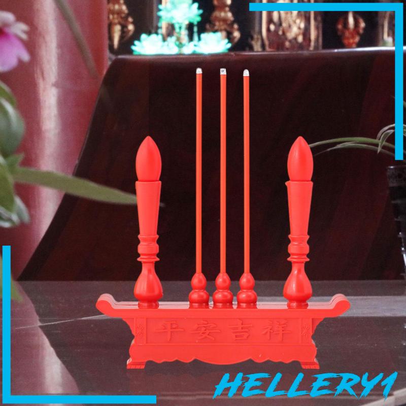 Đế Đốt Nến Điện Tử Có Đèn LED Phong Cách Phật Giáo