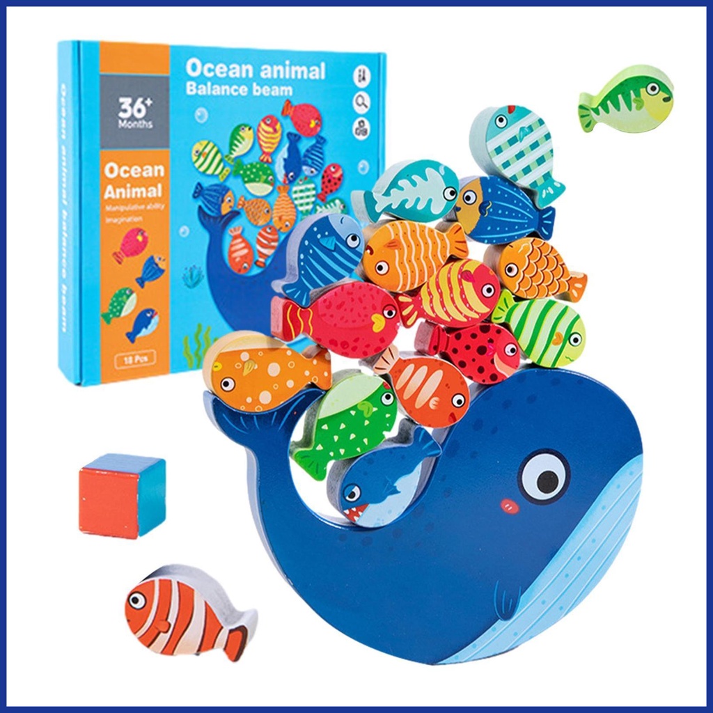 Bộ Trò Chơi Xếp Chồng Cân Bằng Hình Động Vật Vui Nhộn Cho Bé