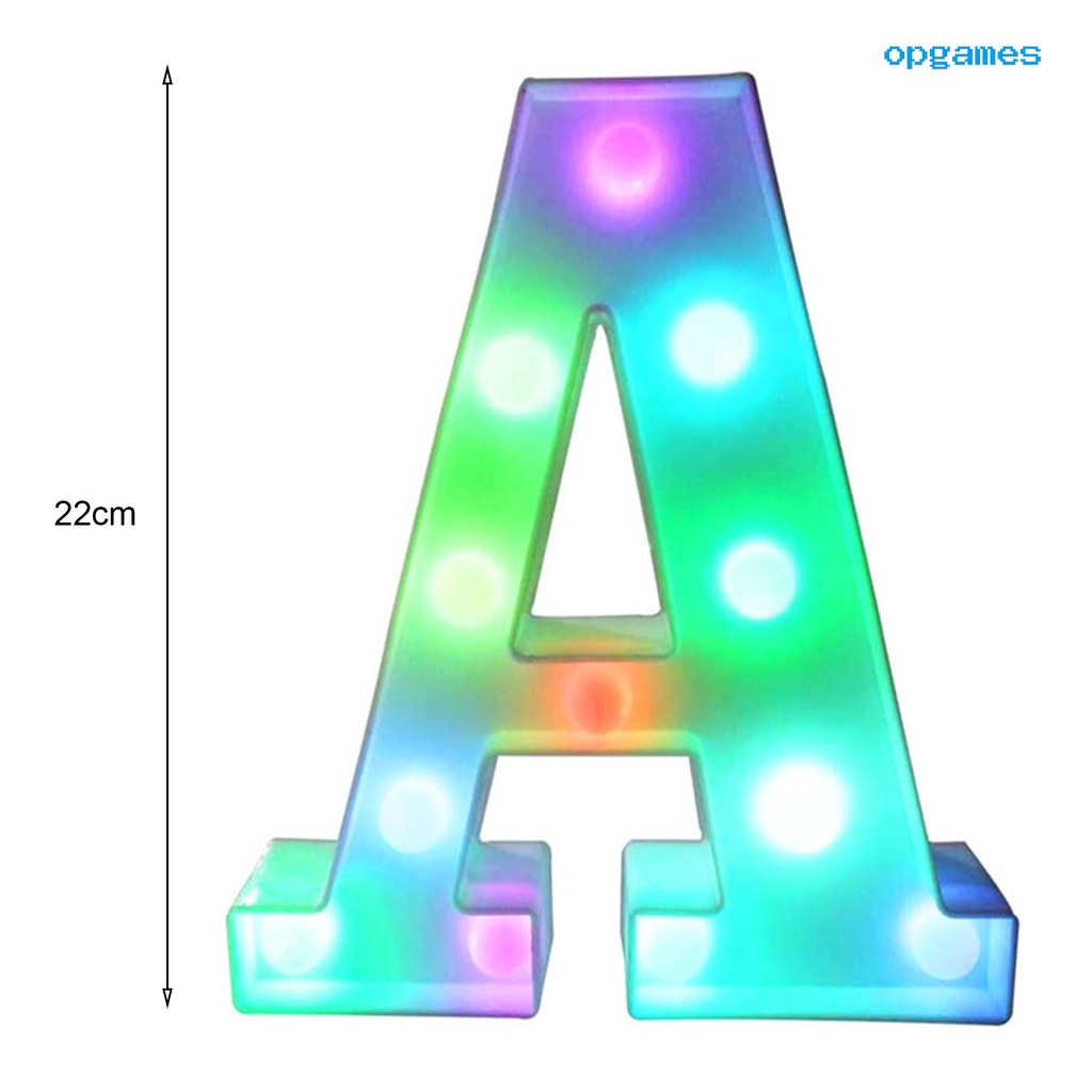 Đèn LED Hình Chữ Cái Nhiều Màu Sắc Với Điều Khiển Từ Xa 4 Chế Độ Nhấp Nháy Dễ Dàng Treo Trang