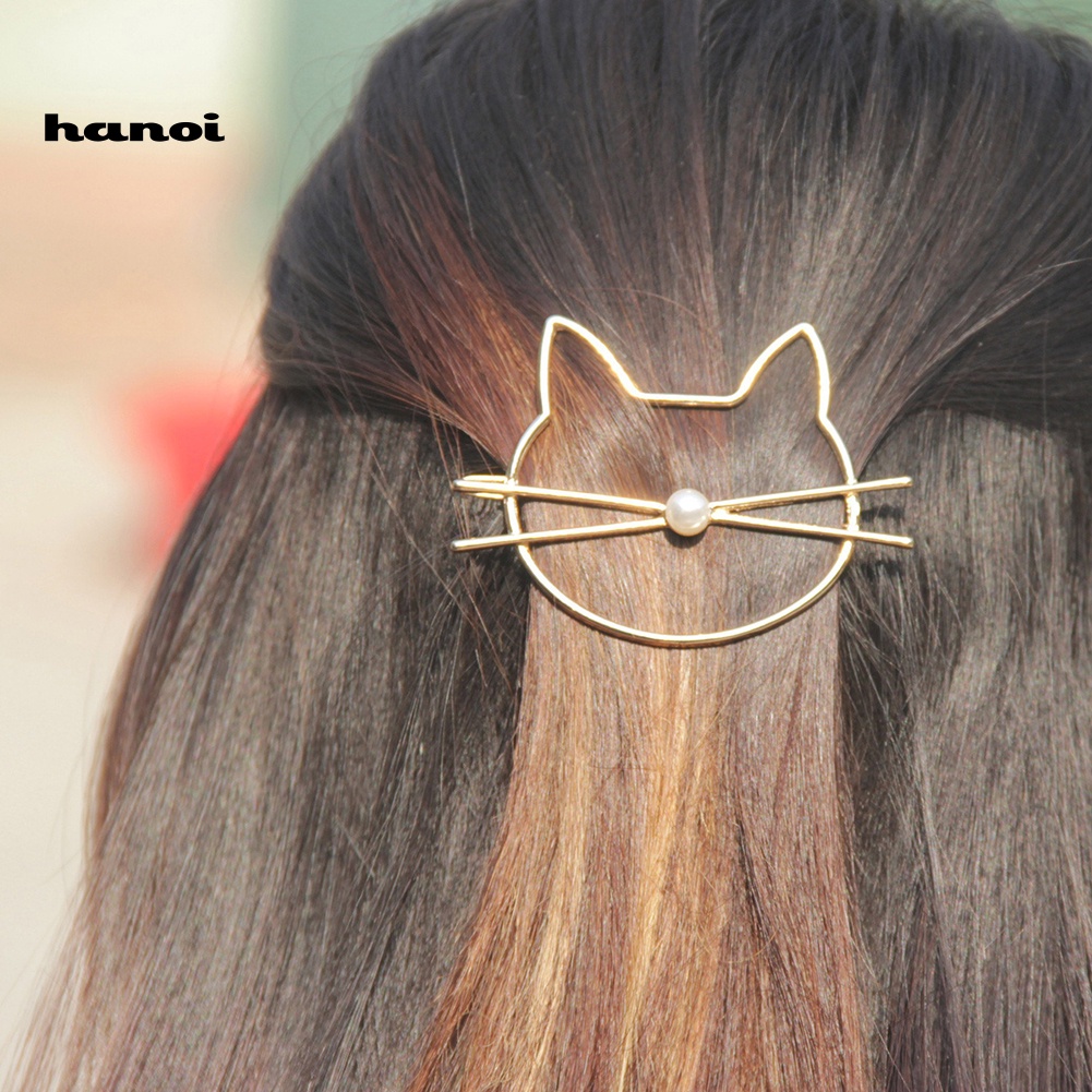 Kẹp Tóc Hình Chú Mèo Dễ Thương Cho Nữ