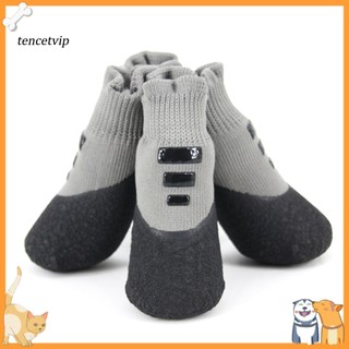 Bộ 4 giày sneaker đế mềm co giãn tốt thời trang cho thú cưng
