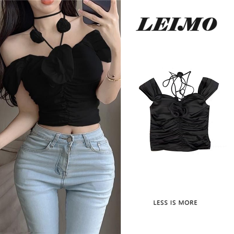 Áo Sơ Mi Cổ Yếm Họa Tiết Hoa Thời Trang Mùa Hè Quyến Rũ Cho Nữ
