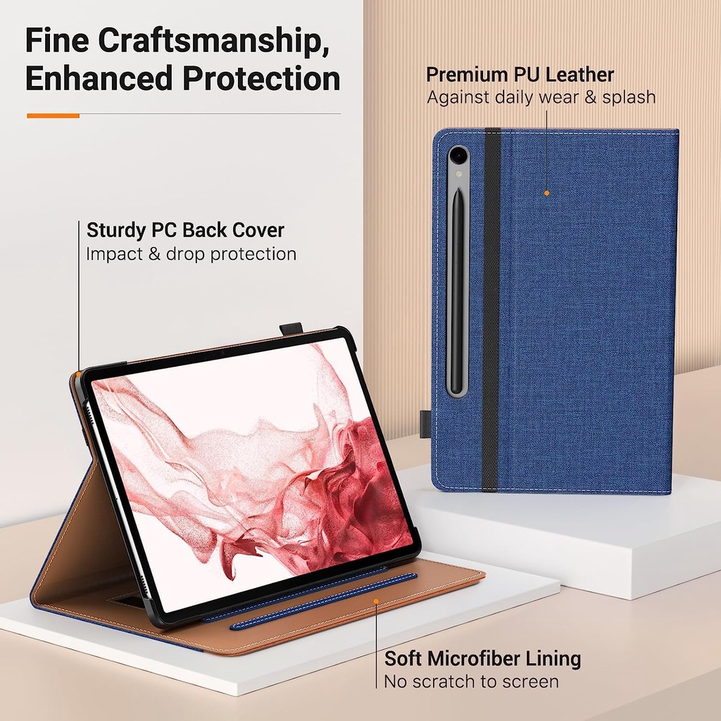 Bao Da Máy Tính Bảng Nắp Gập Đa Góc Có Giá Đỡ Cho Samsung Galaxy Tab S9 11-Inch 2023