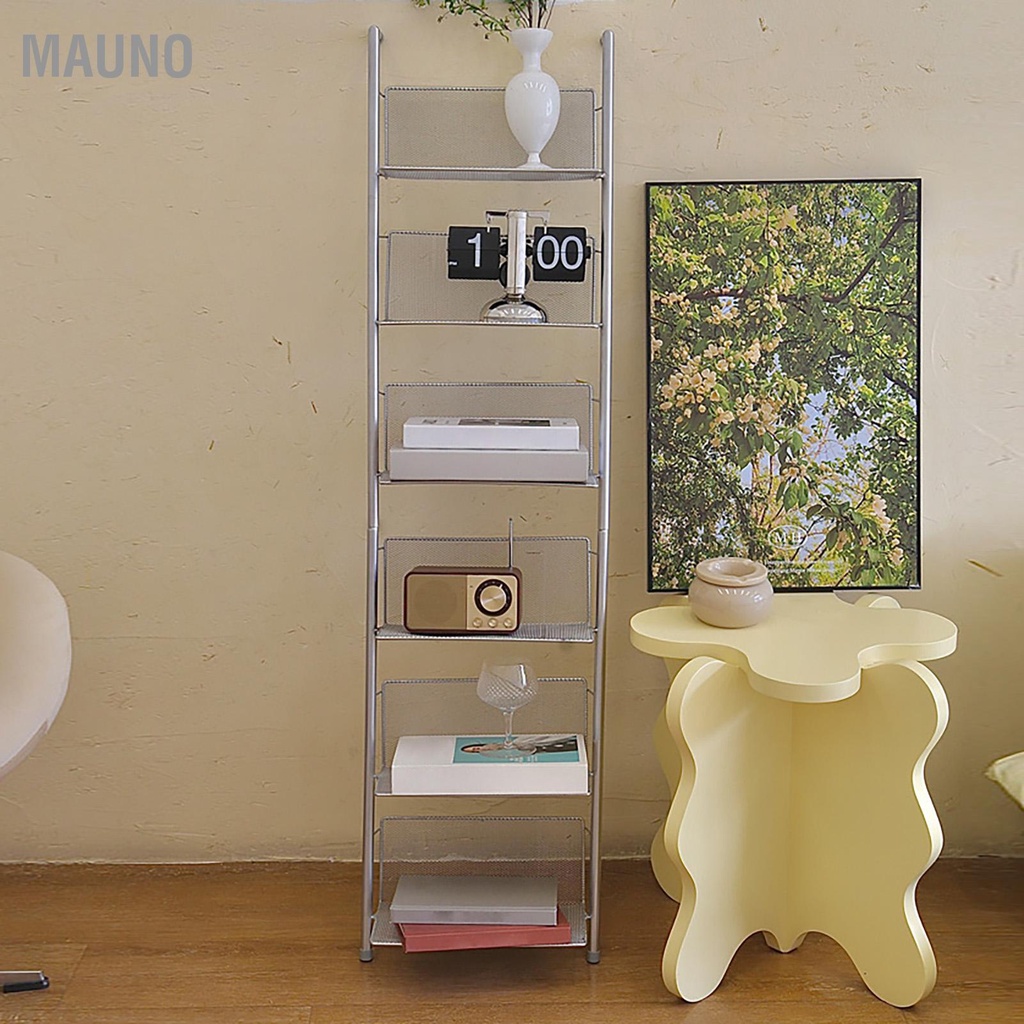 Mauno Giá Sách Đứng 6 Tầng Sàn Kim Loại Hiện Đại Lưu Trữ Tạp Chí Cho Báo Studio