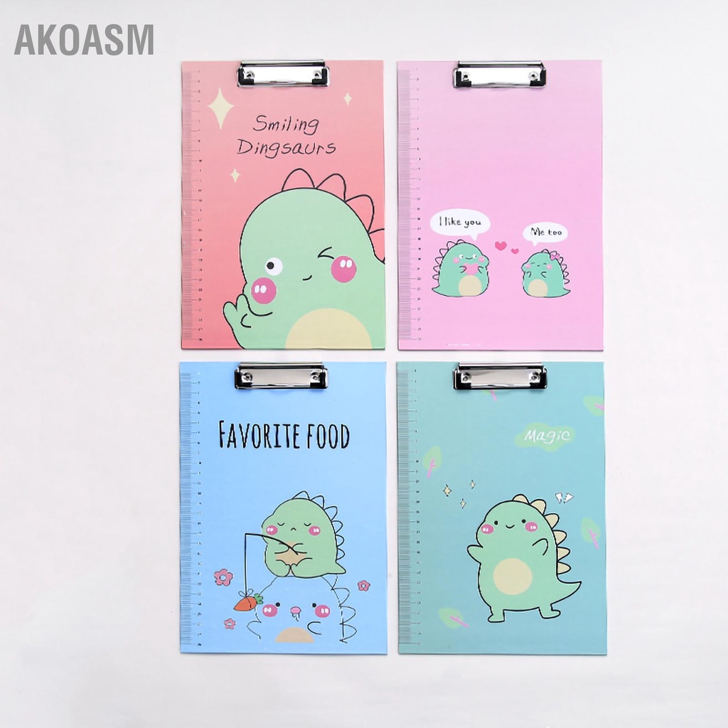AKOASM Bảng tạm thư mục Mẫu hoạt hình dễ thương An toàn Không mùi A4 Thư Kẹp bảng Đồ dùng học tập văn phòng