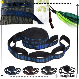 Bộ 2 dây treo võng polyester 5 vòng chịu tải cao nhiều màu sắc thời trang dùng khi đi cắm trại ngoài trời kèm túi