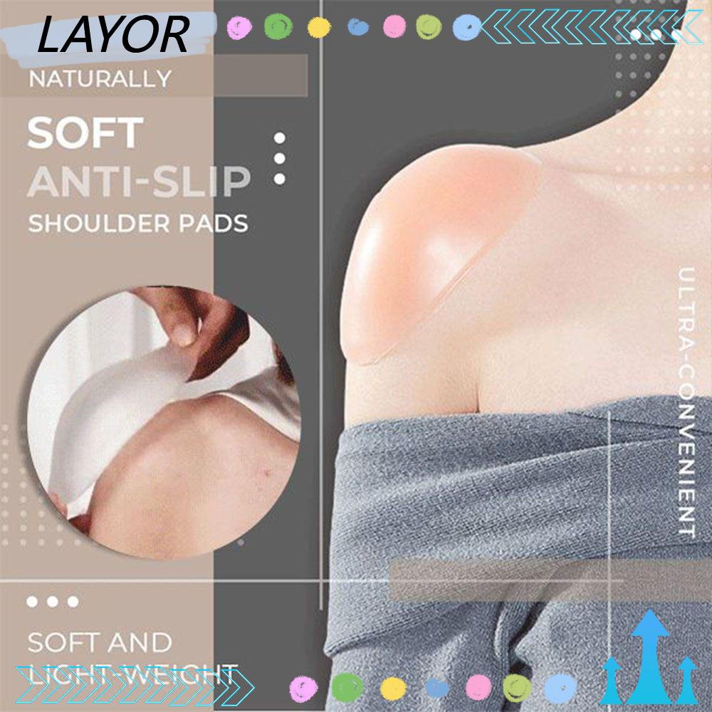 Bộ 2 Miếng Đệm Vai Silicone Tự Nhiên 2 Trong 1 Hỗ Trợ Nâng Vai Chống Trượt Cho Unisex