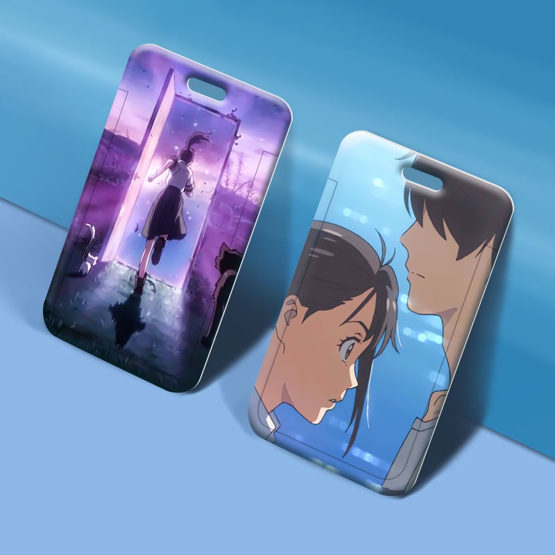 Ví Đựng Thẻ Họa Tiết Hoạt Hình Suzume Iwado Suzume Kèm Dây Đeo Tiện Dụng Giá Đỡ