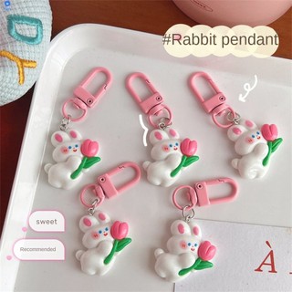 3 móc khóa tai nghe hình chú thỏ hoa tulip dễ thương Mặt dây chuyền phụ kiện mặt dây chuyền cho người bạn thân nhất của cô gái ngọt ngào Túi đi học 【bluey】