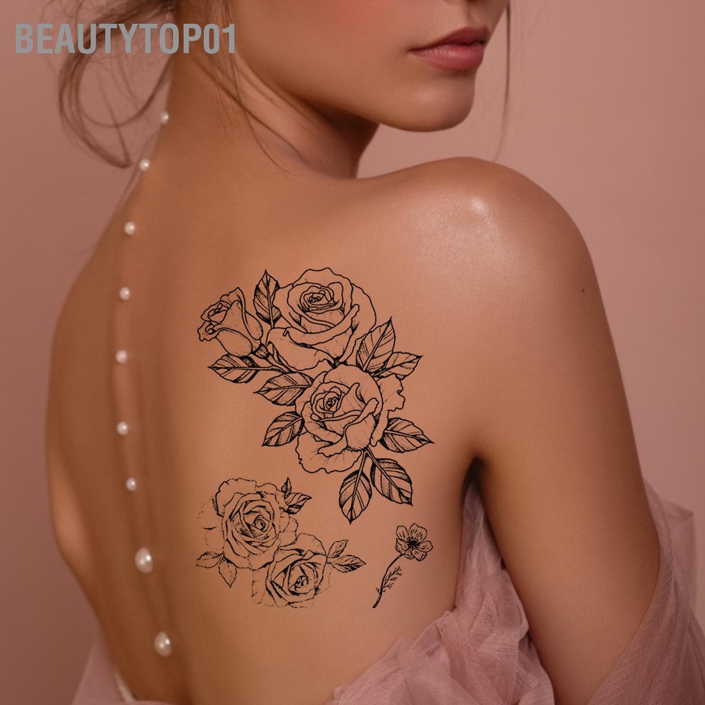 BeautyTop01 Tạm thời Miếng Dán Hình Xăm Cánh Tay Ngực Lưng Chân Chống Nước Nữ Hoa