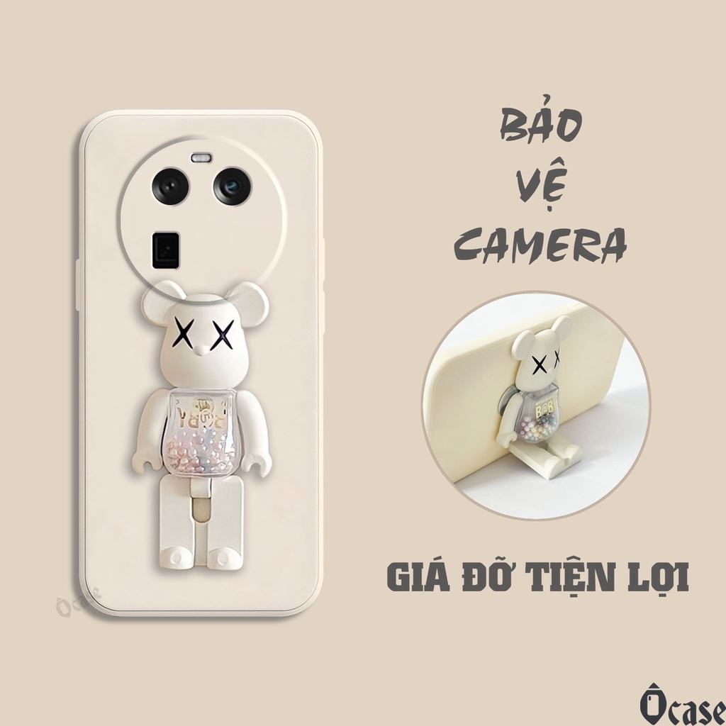 Ốp lưng Oppo Find X6 / Find X6 Pro mô hình gấu kiêm giá đỡ tiện dụng