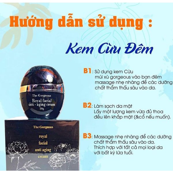 Combo 2 hộp Kem cừu ngày - đêm Múi Xù Gorgeous dưỡng ẩm chống lão hóa - dưỡng trắng da.