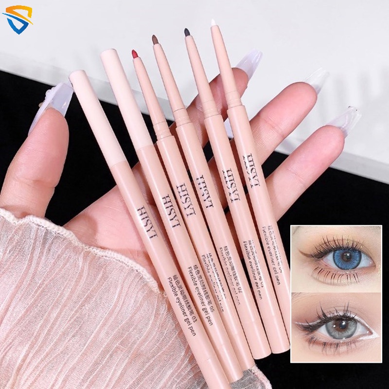 Bút Kẻ Mắt Dạng Gel Siêu Mỏng Mềm Mịn Lâu Trôi Chống Thấm Nước Sắc Tố Cao 5 Màu Tùy Chọn Dành Cho Bạn Nữ