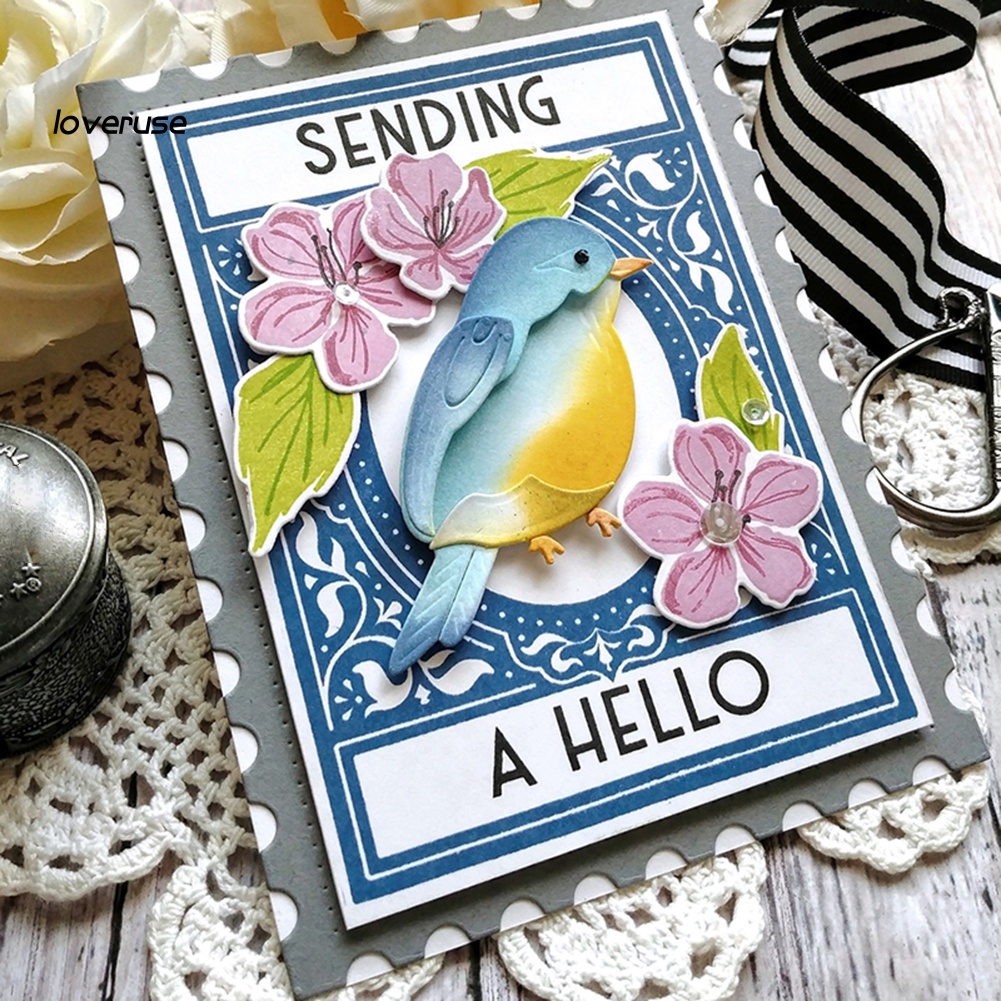 Khuôn Cắt Thẻ Trang Trí Khung Kim Loại Hình Chim