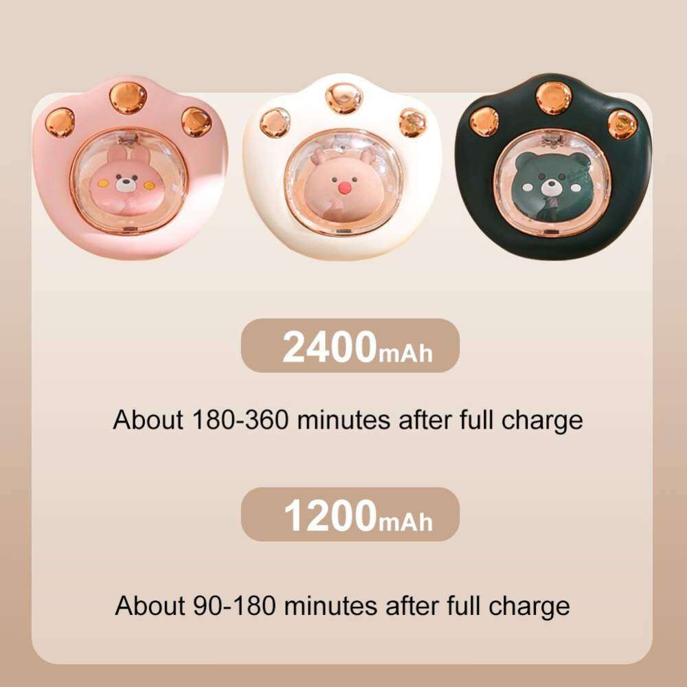 Máy Sưởi Ấm Tay Mùa Đông Mini 2400mah Thiết Kế Hình Bàn Chân Mèo Dễ Thương Sạc USB Tiện Dụng