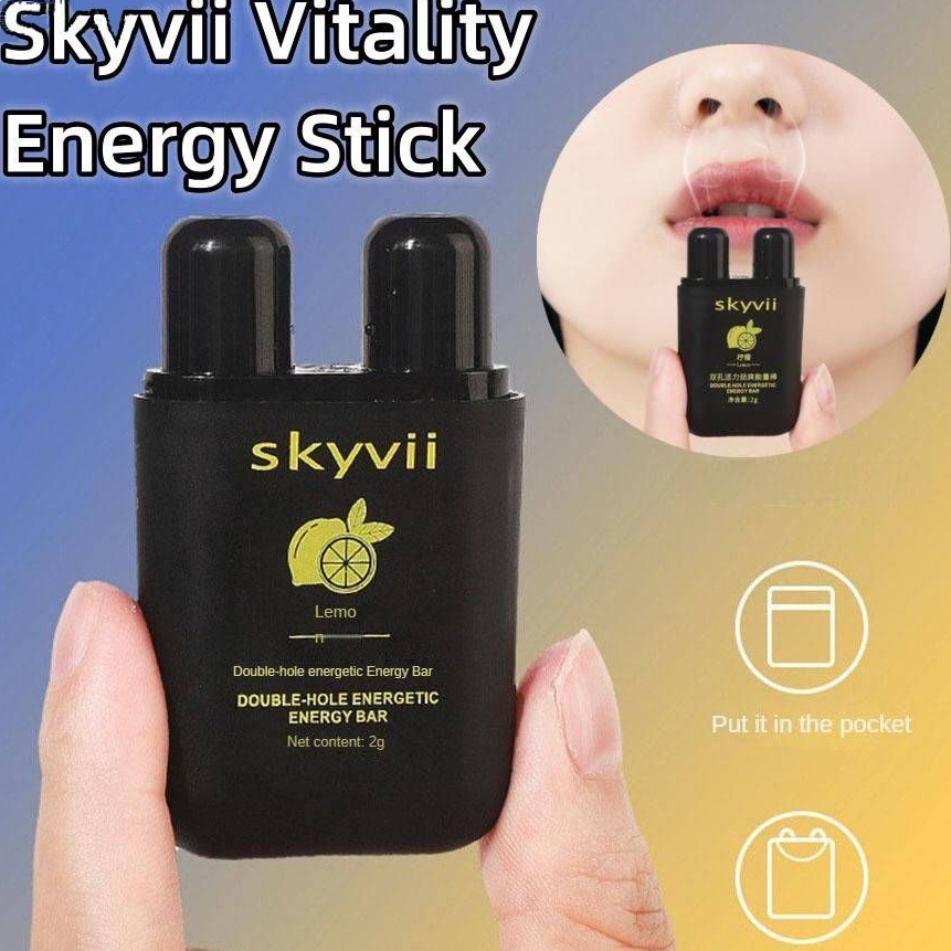 Ống hít năng lượng mũi Nicor Vitality Stick Hộp thảo dược Chống buồn ngủ Bạc hà Đôi lỗ Thanh năng lượng chống ngủ Tinh dầu Chiết xuất thực vật cầm tay Làm mới mũi Thanh JULYSTAR