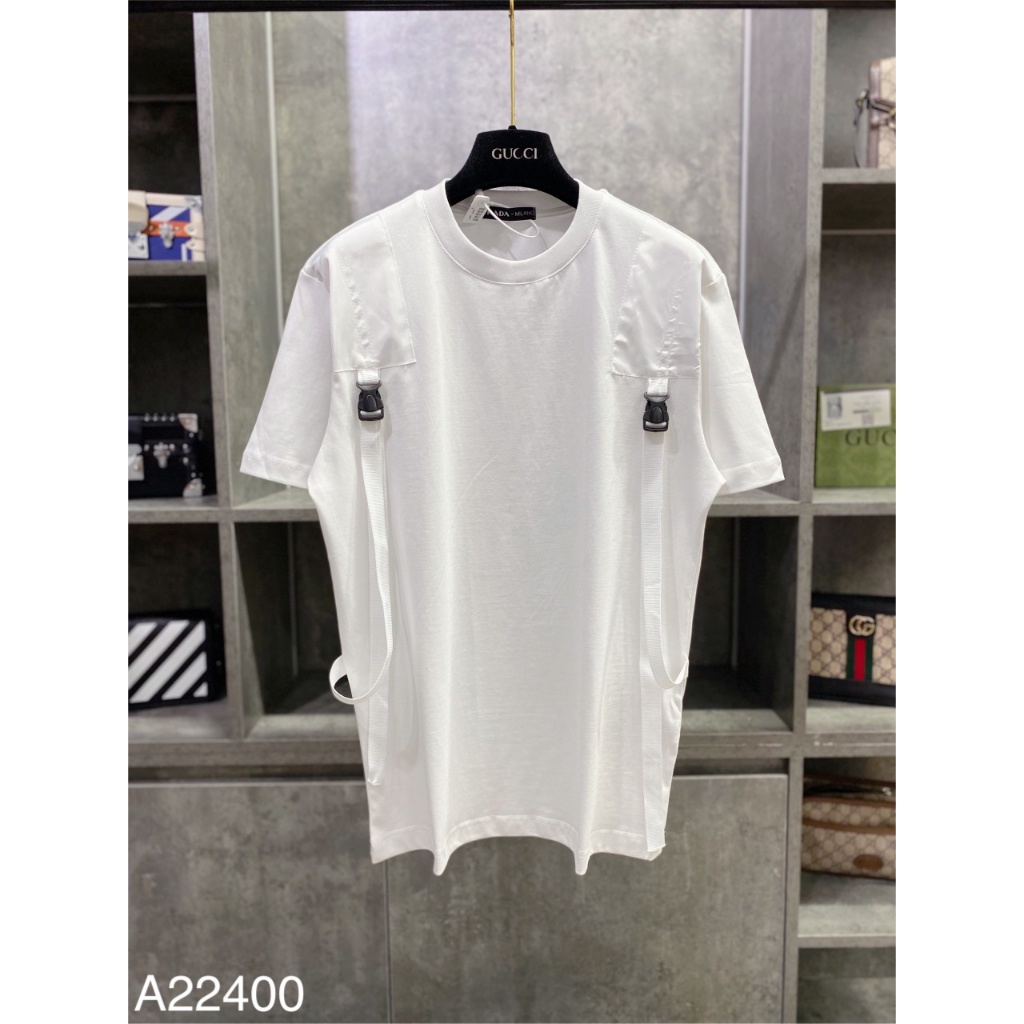 Áo Phông Nam Phối Khóa Bấm Sọc 2 Vai Kiểu Dáng Đơn Giản Cực Chất, Áo Thun Nam Cotton Phối Thiết Kế Trẻ Trung Cao Cấp