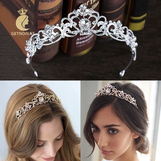 GETNOIVAS Cài Tóc Hình Vương Miện Đính Đá Lấp Lánh