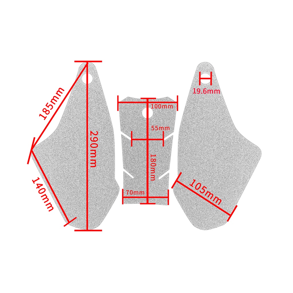 Miếng Dán Bảo Vệ Bình Xăng Chống Trượt Bằng Cao Su Cho Xe Mô Tô Honda CBR250RR CBR 250RR 2017 2018 2019 2020 2021