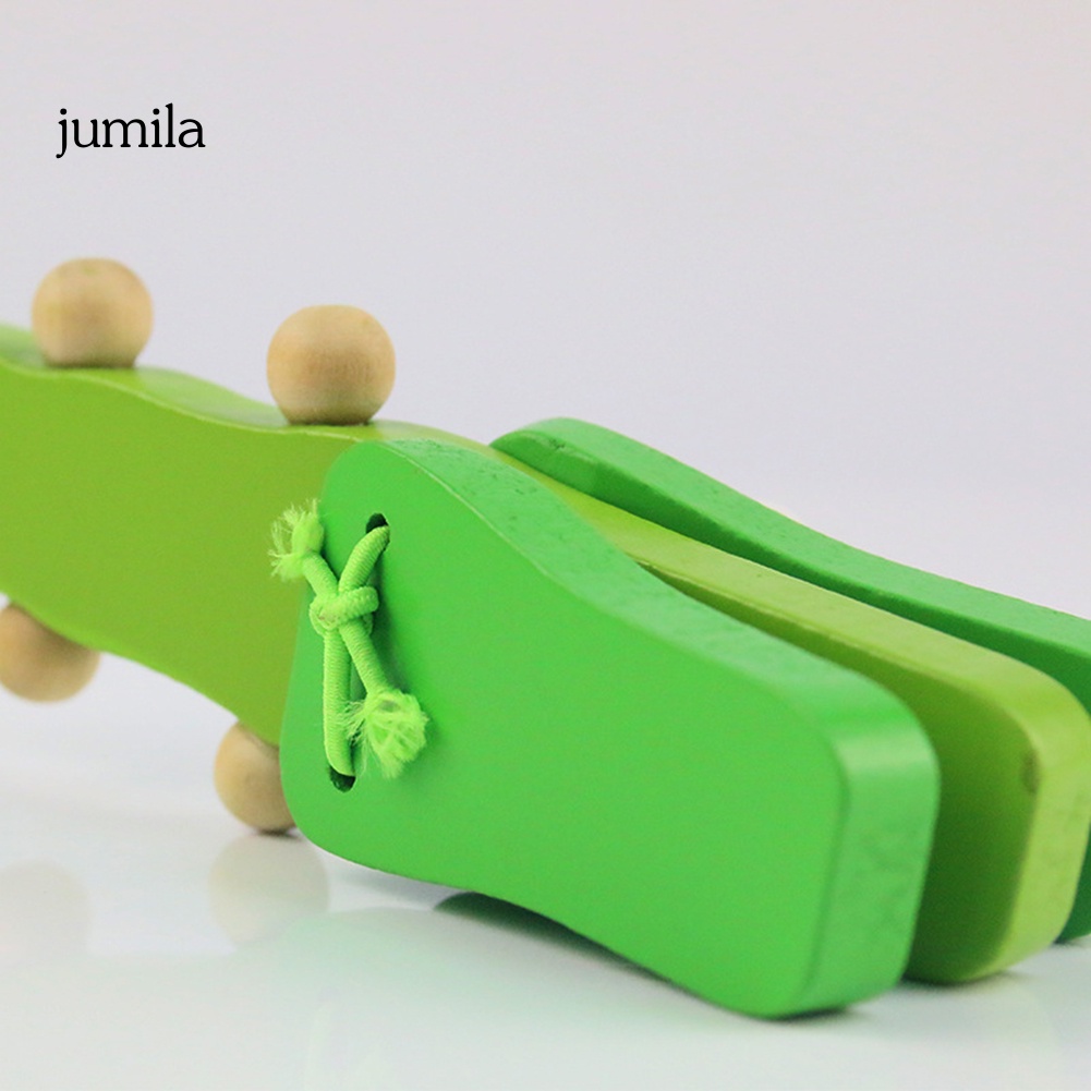 Đồ Chơi Nhạc Cụ Castanet Bằng Gỗ Hình Cá Sấu Hoạt Hình Cho Trẻ Em