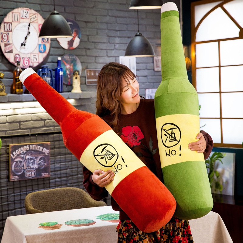 Búp Bê Nhồi Bông Hình Chai Rượu Cỡ Lớn Sáng Tạo