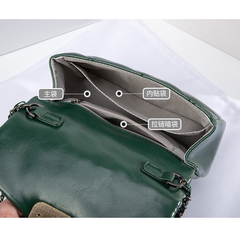 Túi Đeo Chéo Dây Xích Đính Hạt Kim Cương Nhỏ Nhắn Xinh Xắn Dành Cho Nữ