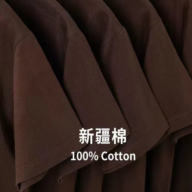 Áo thun tay ngắn dáng rộng màu sắc đơn giản chất liệu cotton cao cấp thời trang nam
