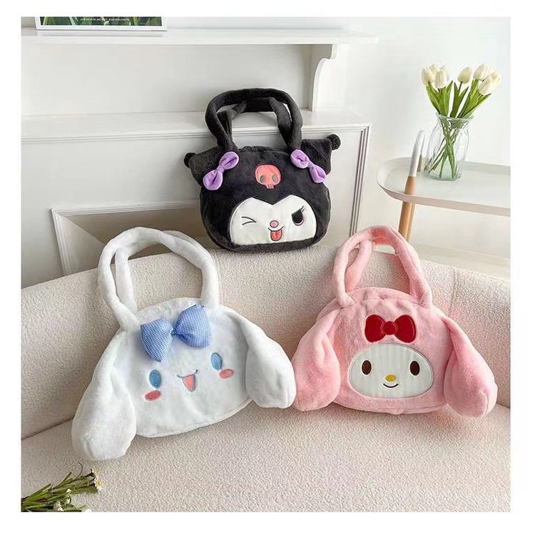 Túi Xách Đeo Vai Bằng Vải Bông Kích Thước Lớn In Họa Tiết Hoạt Hình Phong Cách Lolita Cho Nữ