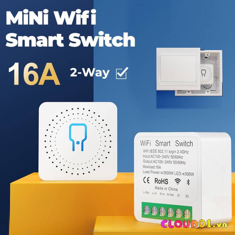 Ewelink 16a Mini Wifi Thông Minh Mô-đun Công Tắc Đèn Bật Tắt Công Tắc Điều Khiển Từ Xa Không Dây Hẹn Giờ Bằng Giọng Nói Hẹn Giờ Ứng Dụng Cho Google Home Alexa cloud1