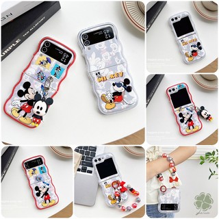 Ốp Điện Thoại TPU Mềm Trong Suốt Chống Sốc Có Dây Đeo Tay Cho Samsung Galaxy Z Flip 5 Z Flip 4 Z Flip 3 Flip 3 Flip5 4 3