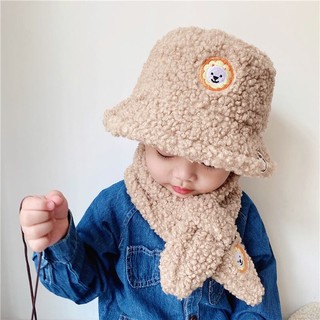 Set Mũ Len Và Khăn Choàng Cổ Giữ Ấm Cho Bé