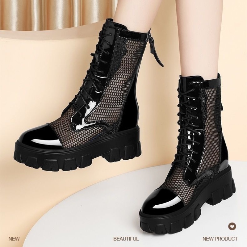 Giày Bốt Martin Đế Dày Phối Lưới Thoáng Khí Thời Trang Mùa Hè