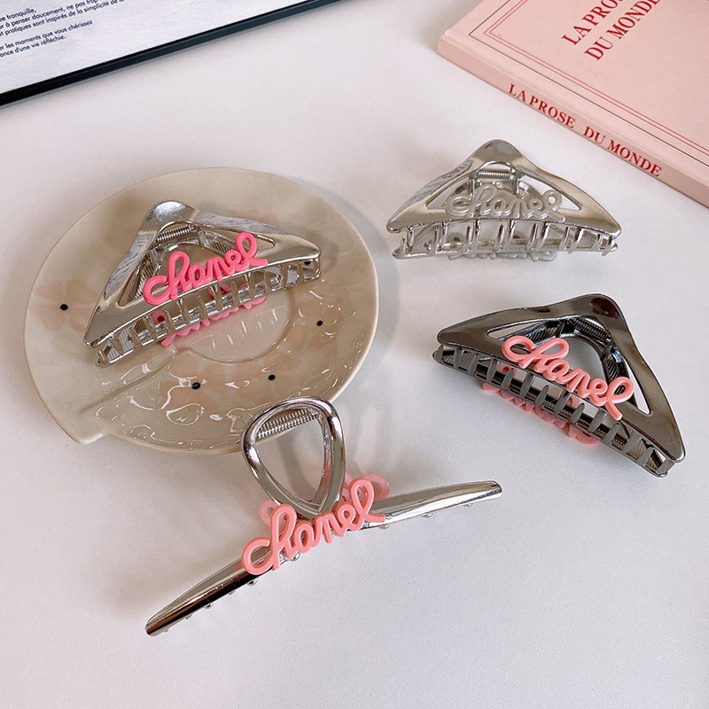 Kẹp Tóc Hình Cá Mập Màu Bạc Kích Thước Lớn Thời Trang 2023