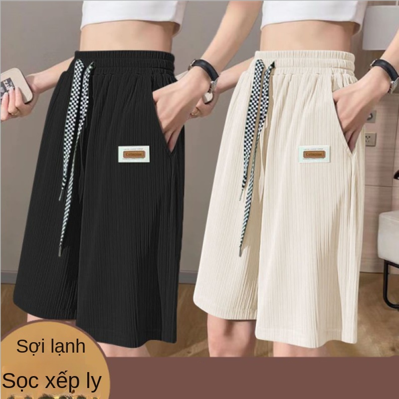 Quần Short Vải Nỉ Lạnh Thoải Mái Thời Trang Cho Nữ